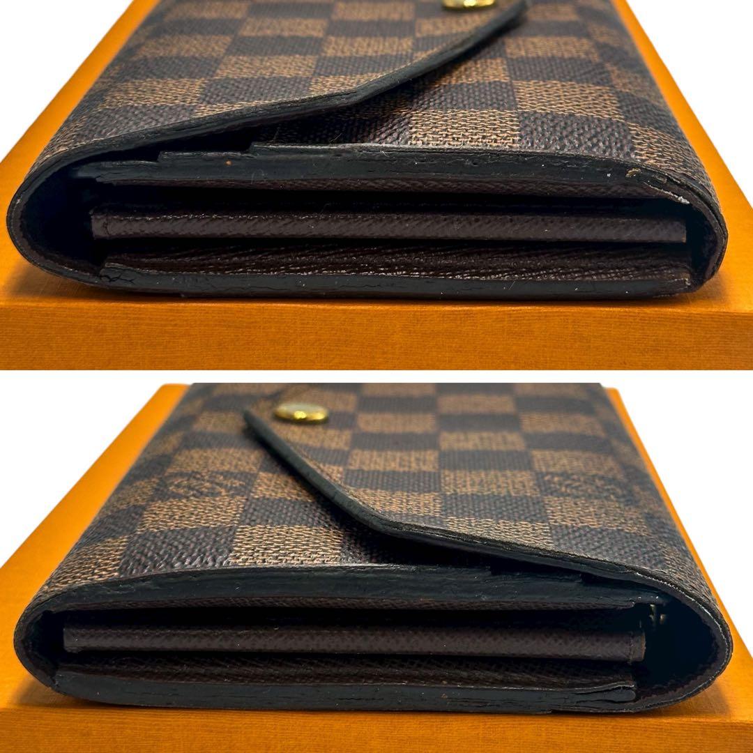 【極美品】ルイヴィトン 新型ポルトフォイユ サラ ダミエエベヌ 2つ折り長財布