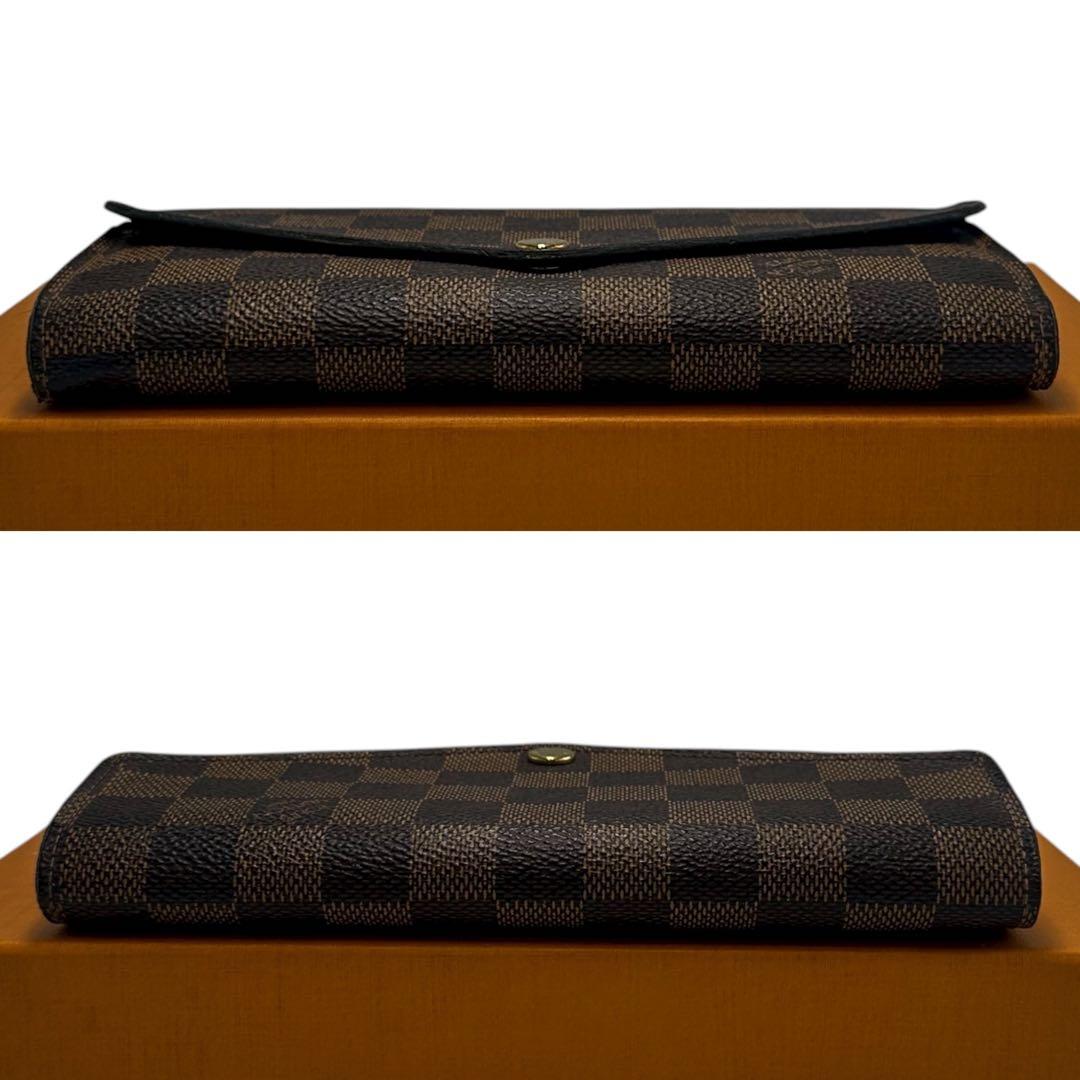 【極美品】ルイヴィトン 新型ポルトフォイユ サラ ダミエエベヌ 2つ折り長財布