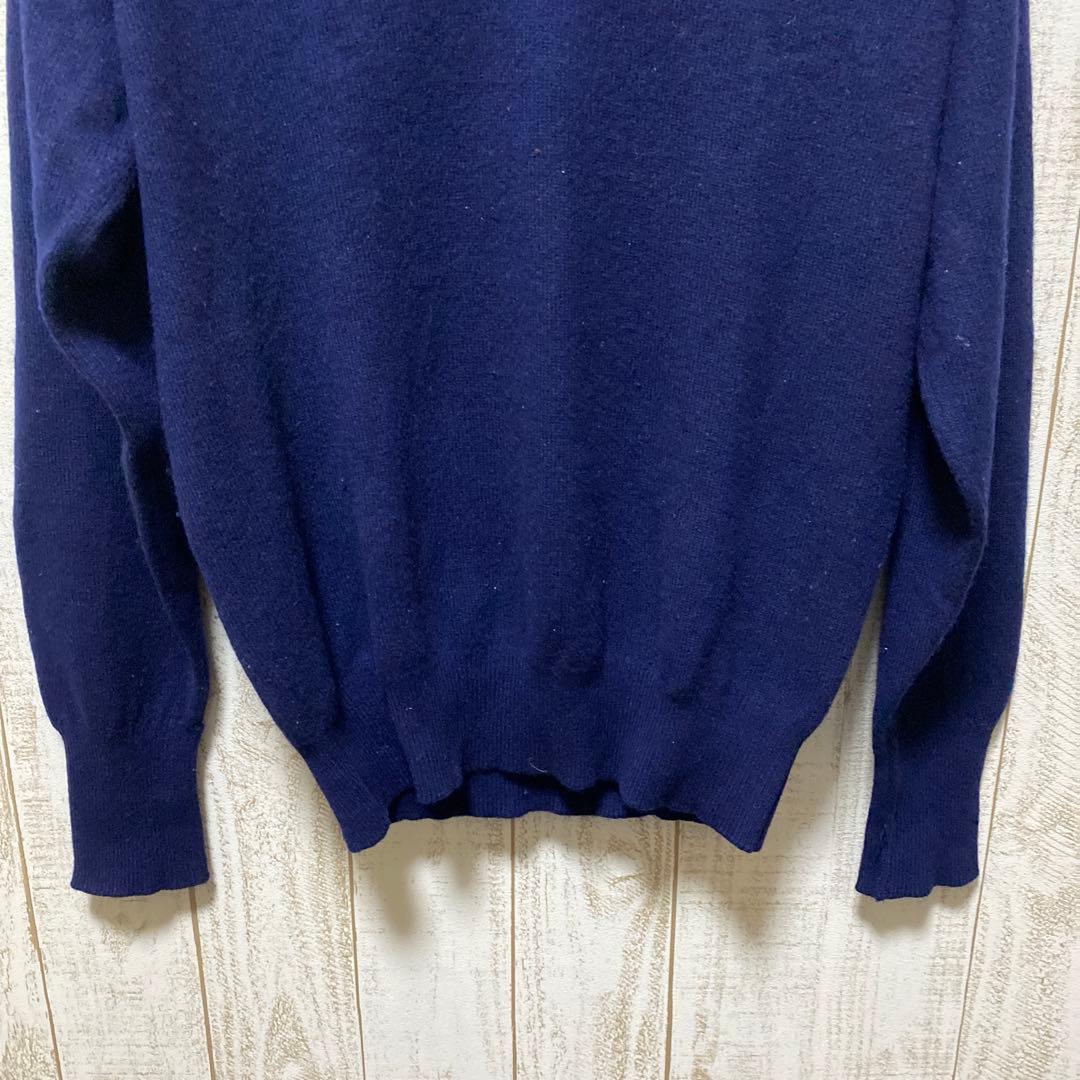 Ballantyne Vネックセーター カシミヤ 80年代 左脇小穴あり