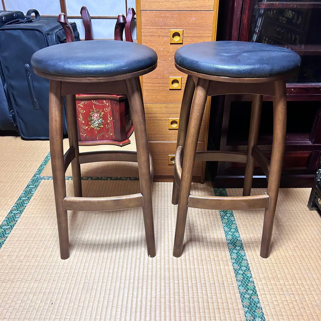 光製作所 木製カウンタースツール ハイスツール 2脚　業務用