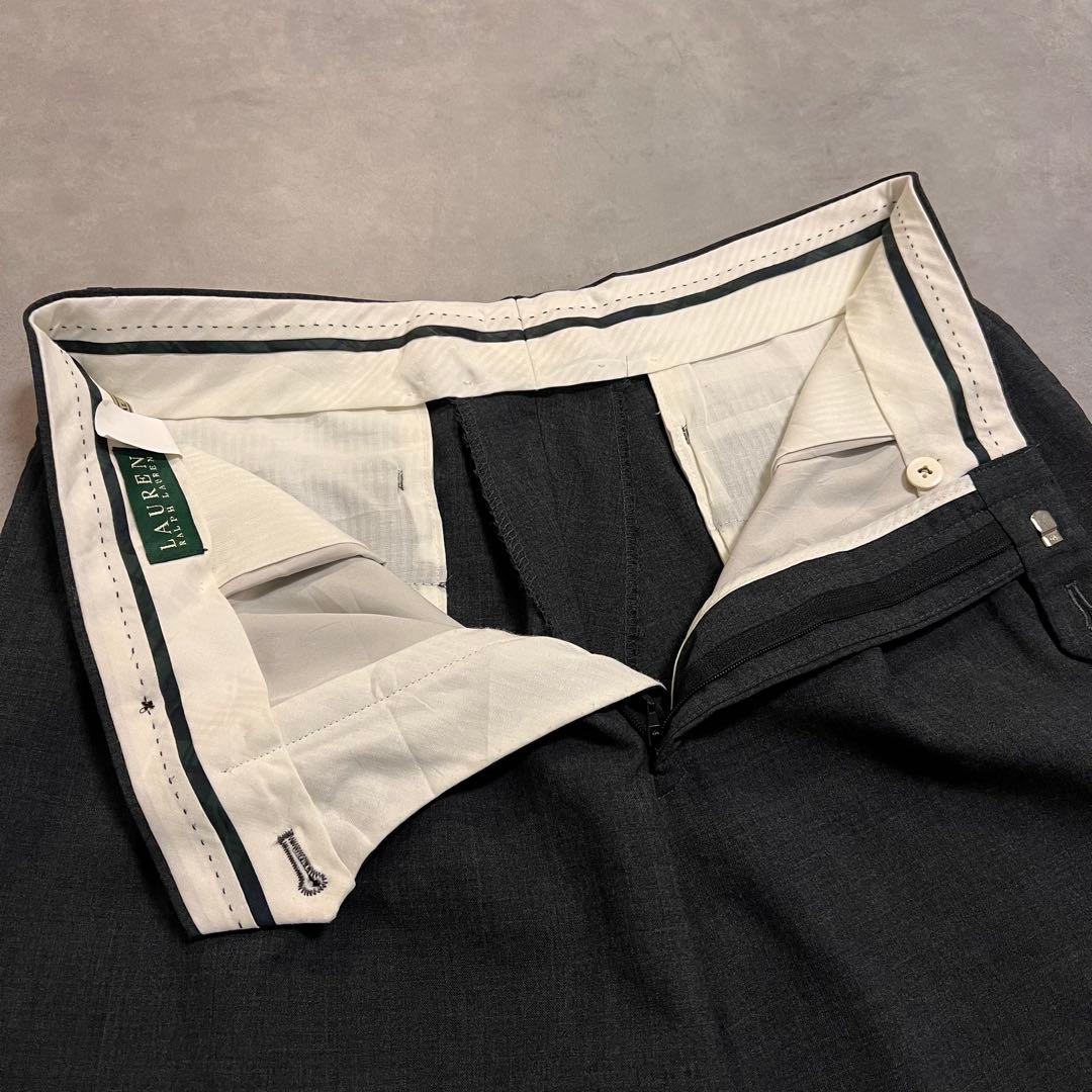 パンツ LAUREN RALPH LAUREN two tuck wool slacks