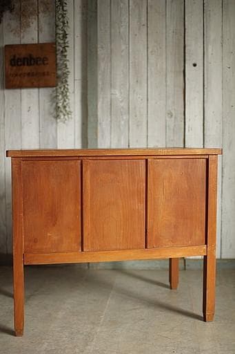 古い木製の机　引き出し2杯　作業台　ワークデスク　テーブル　古家具　アンティーク