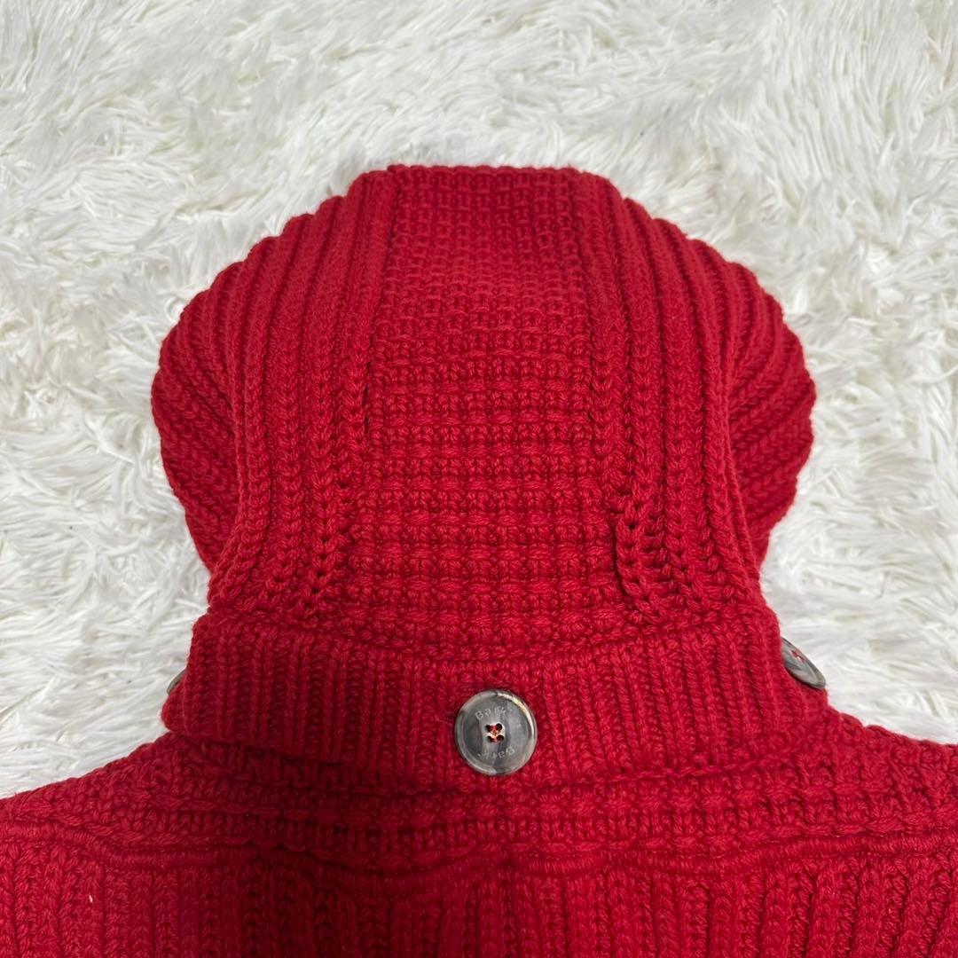 希少カラー バーク ダッフルコート 編み込みジャケット アウター 肉厚 イタリア