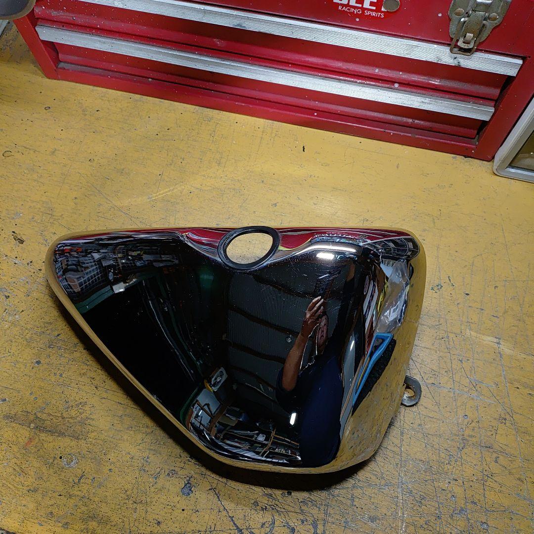 ハーレーダビットソンスポーツスターメッキオイルタンクカバー