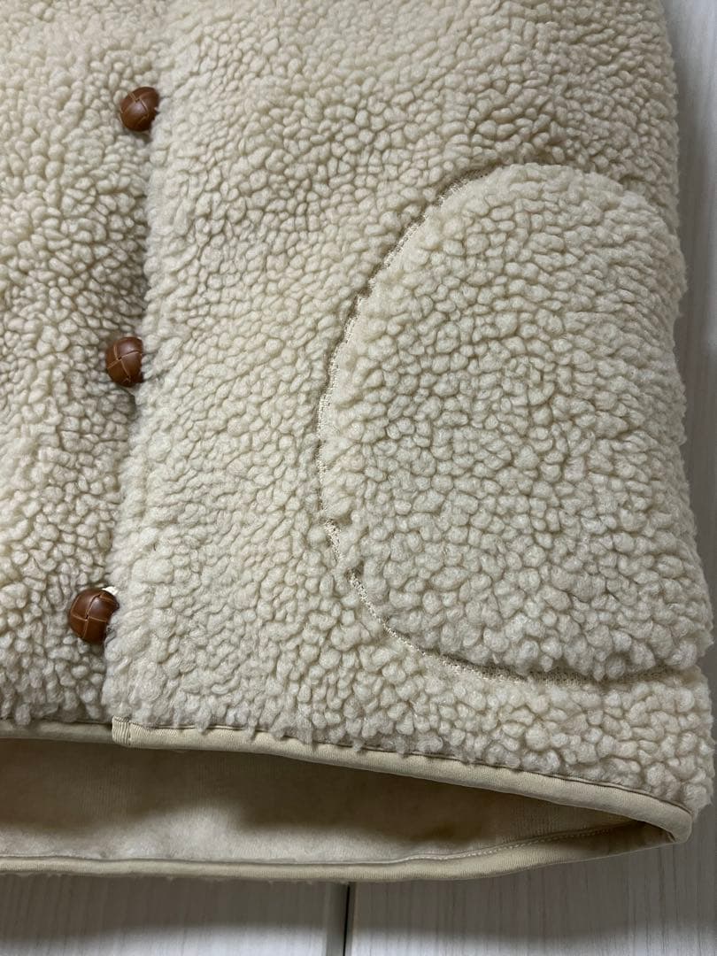 ニコアンドgymphlex ジムフレックス　パーカーボアベスト　ベージュ