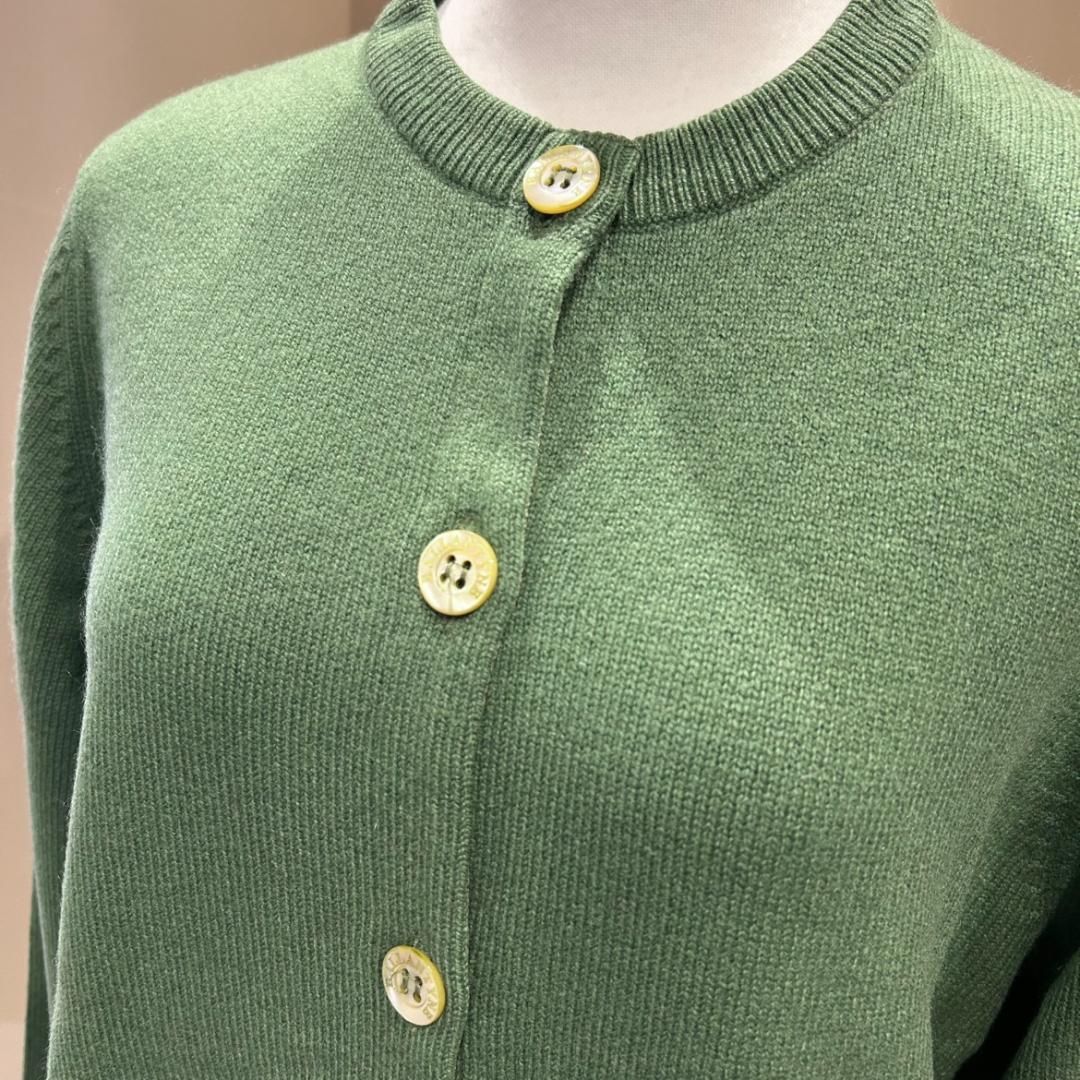 BALLANTYNE　バランタイン　カーディガン　カシミア　44　グリーン