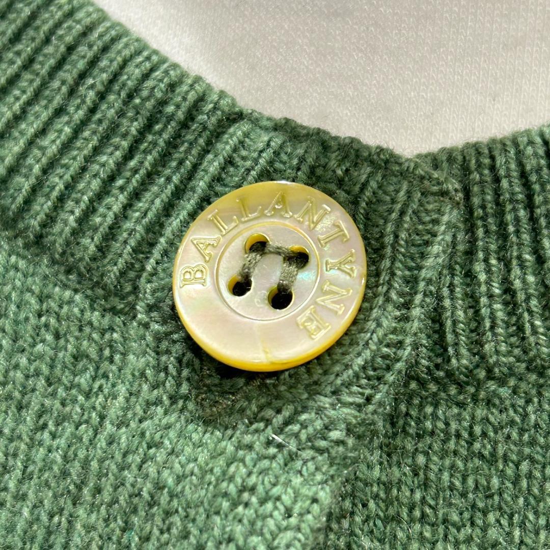 BALLANTYNE　バランタイン　カーディガン　カシミア　44　グリーン