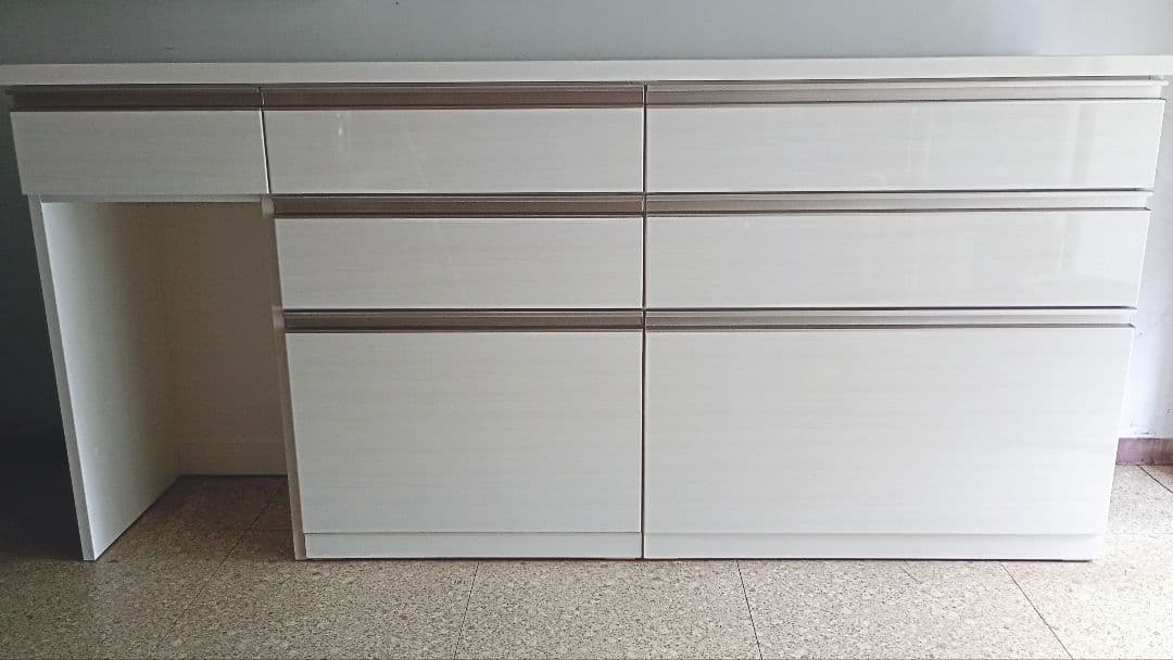 幅180【美品ニトリ】10万リガーレ組み合わせキッチンボード/チェスト/食器棚