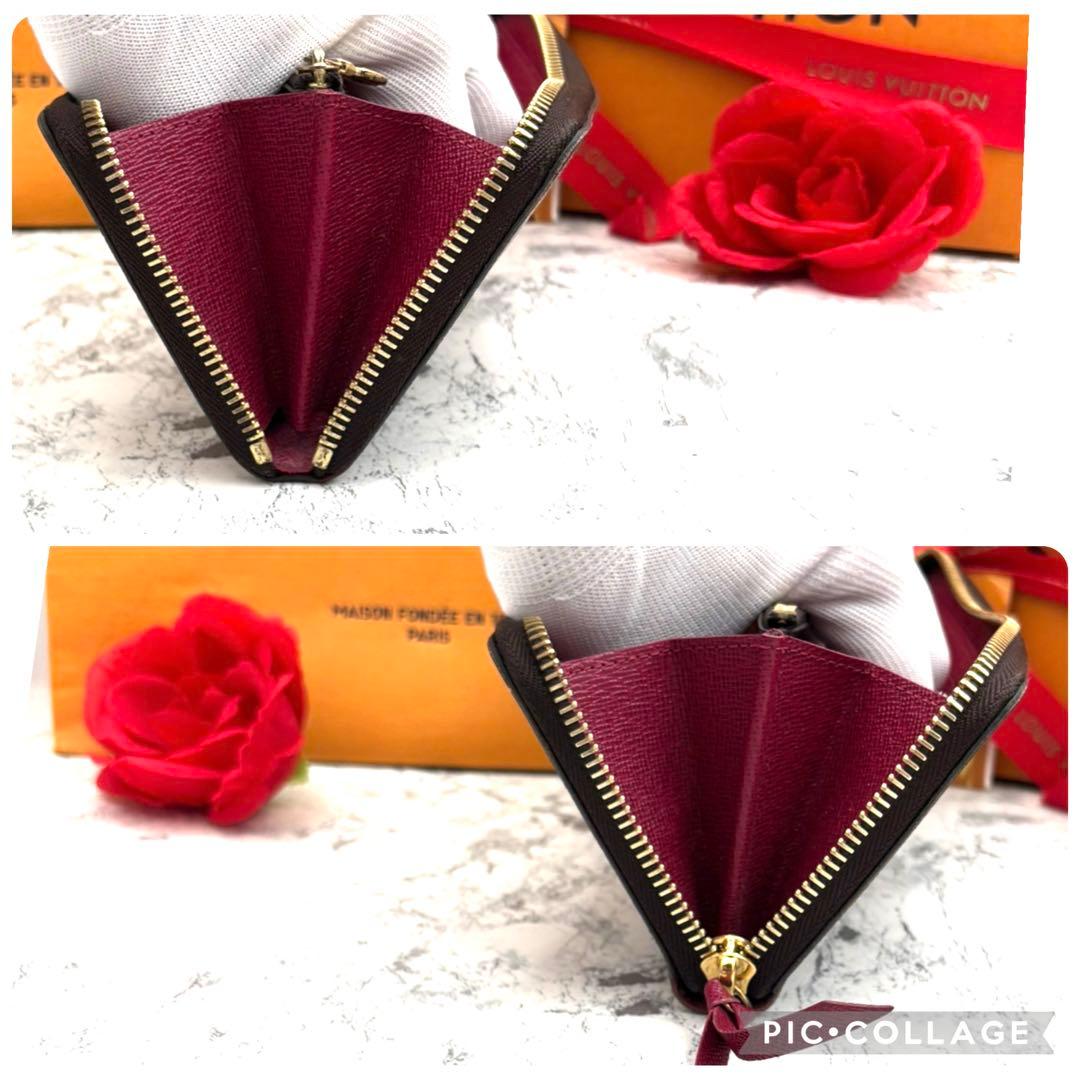 【未使用級】 ルイヴィトン モノグラム クレマンス フューシャ 長財布