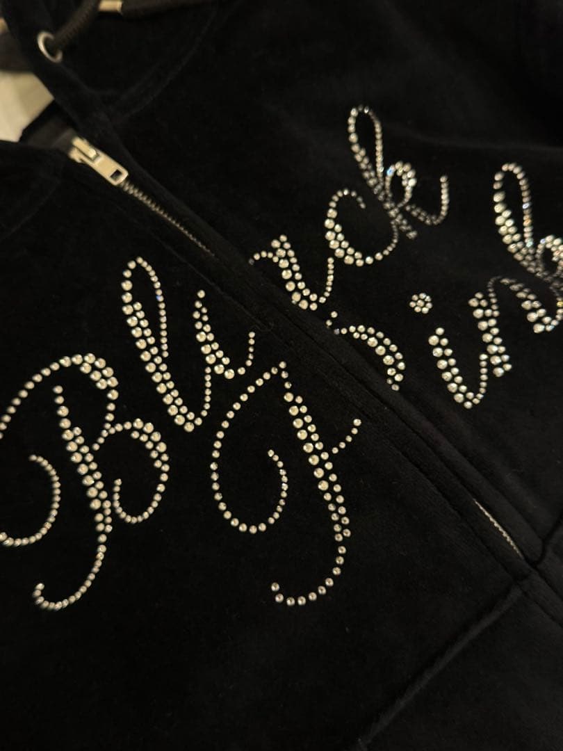 LIVE会場限定BLACKPINKベロアジップアップフーディー SHORT 黒