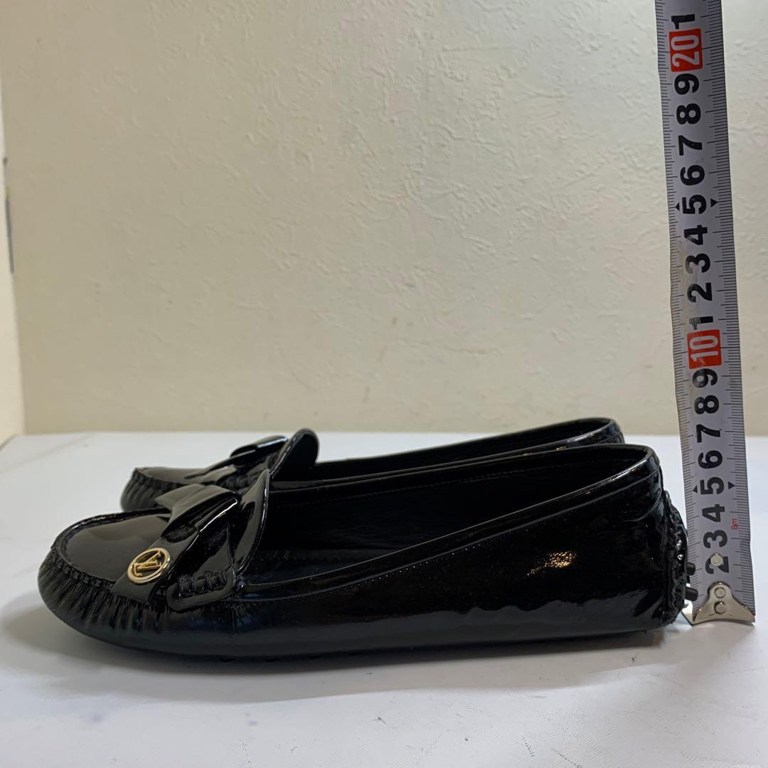 ルイヴィトン　サイズ表記「34」22センチ　ブラックエナメルローファー