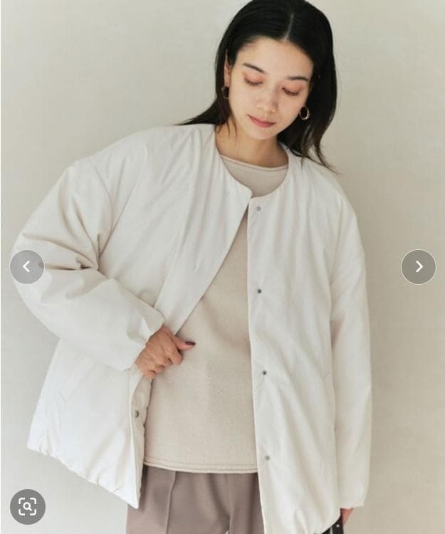 グリーンレーベルリラクシング　パフィーノーカラーブルゾン　ウォッシャブル