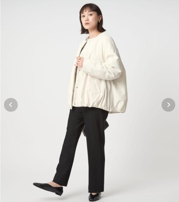 グリーンレーベルリラクシング　パフィーノーカラーブルゾン　ウォッシャブル