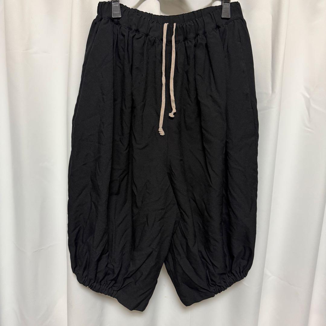 ブラックコムデギャルソン　バルーンパンツ　エステル縮絨　XS黒　ウエストゴム