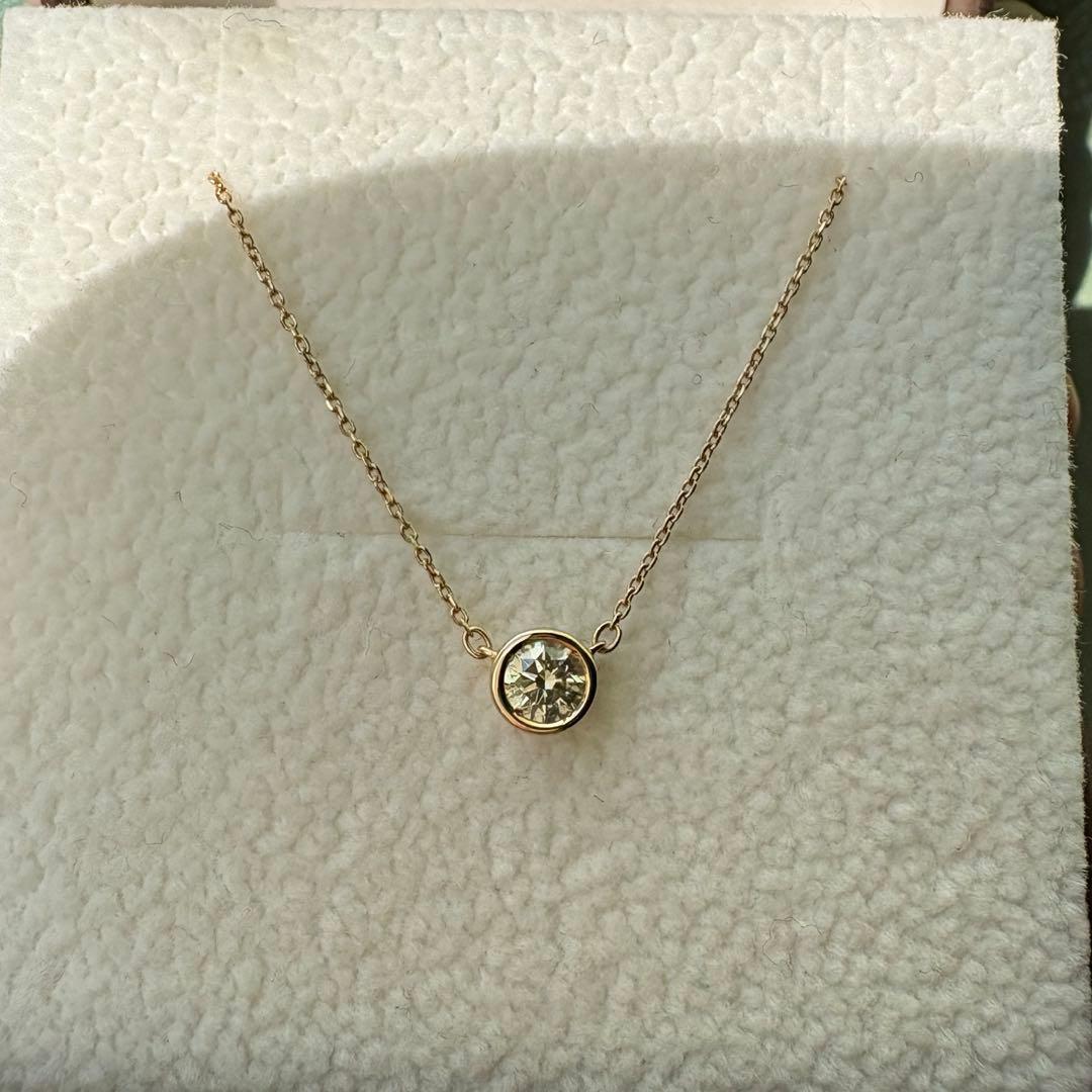 k18 ダイヤモンドネックレス ベゼル フクリン