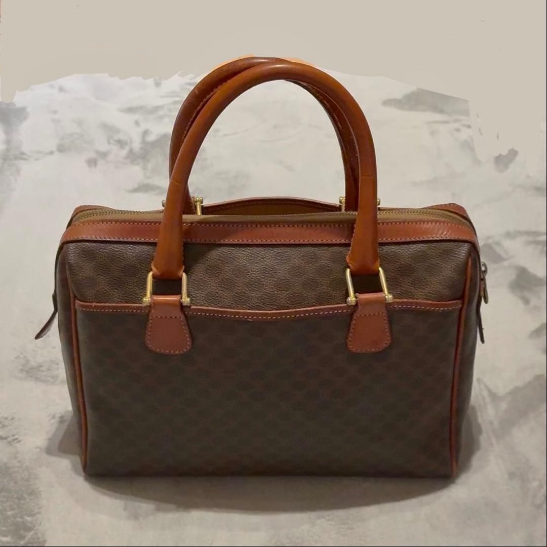 【美品】セリーヌ　マカダム ハンドバッグ ミニボストン ミニトートバッグ