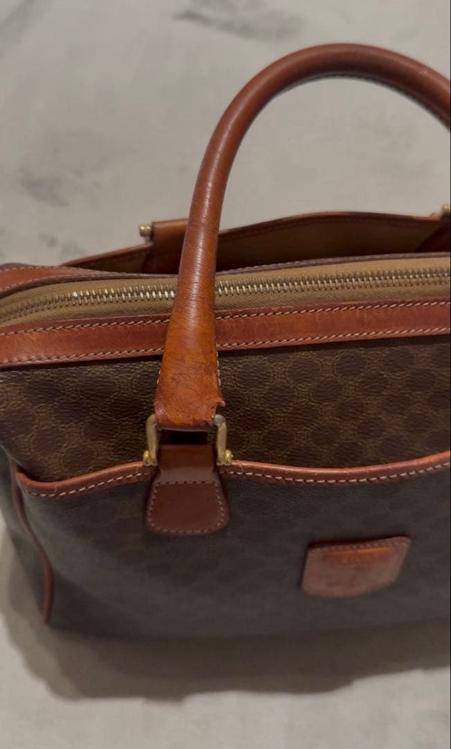 【美品】セリーヌ　マカダム ハンドバッグ ミニボストン ミニトートバッグ