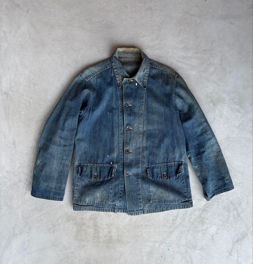 40s US ARMY デニムカバーオール　M-41 月桂樹ボタン