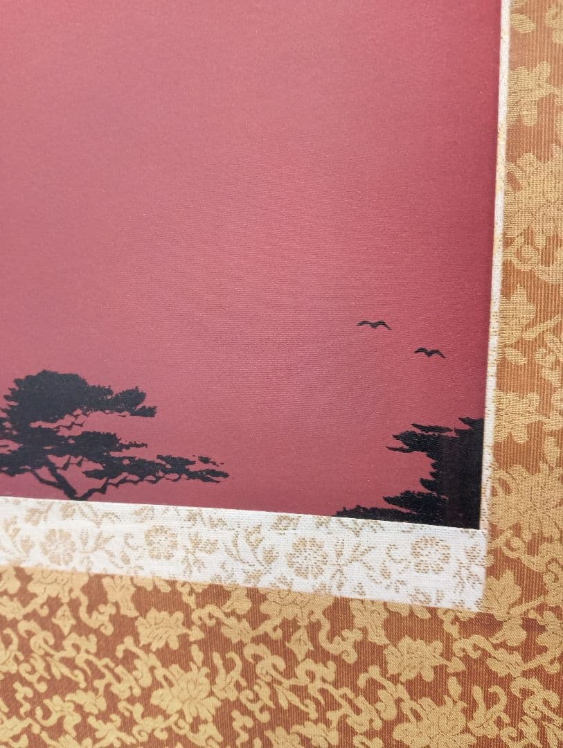 【華邦作】 赤富士 掛け軸