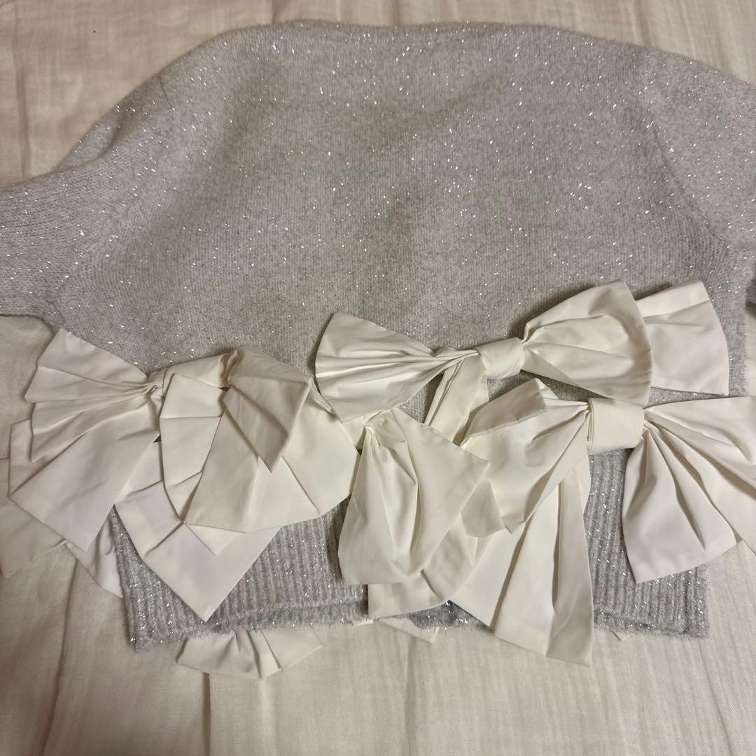 snidel リボンモチーフカーディガン