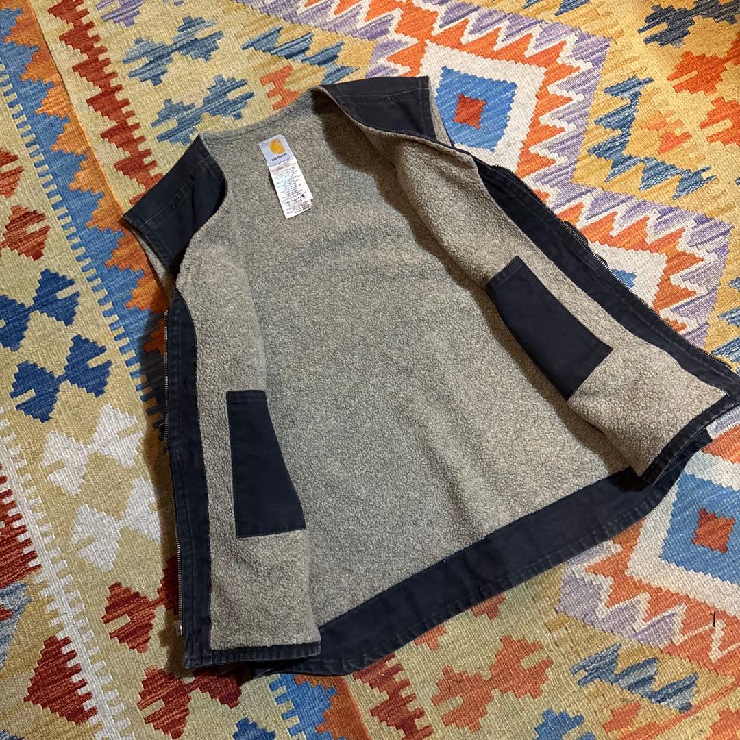 Carhartt ダークグレー ジップアップベスト