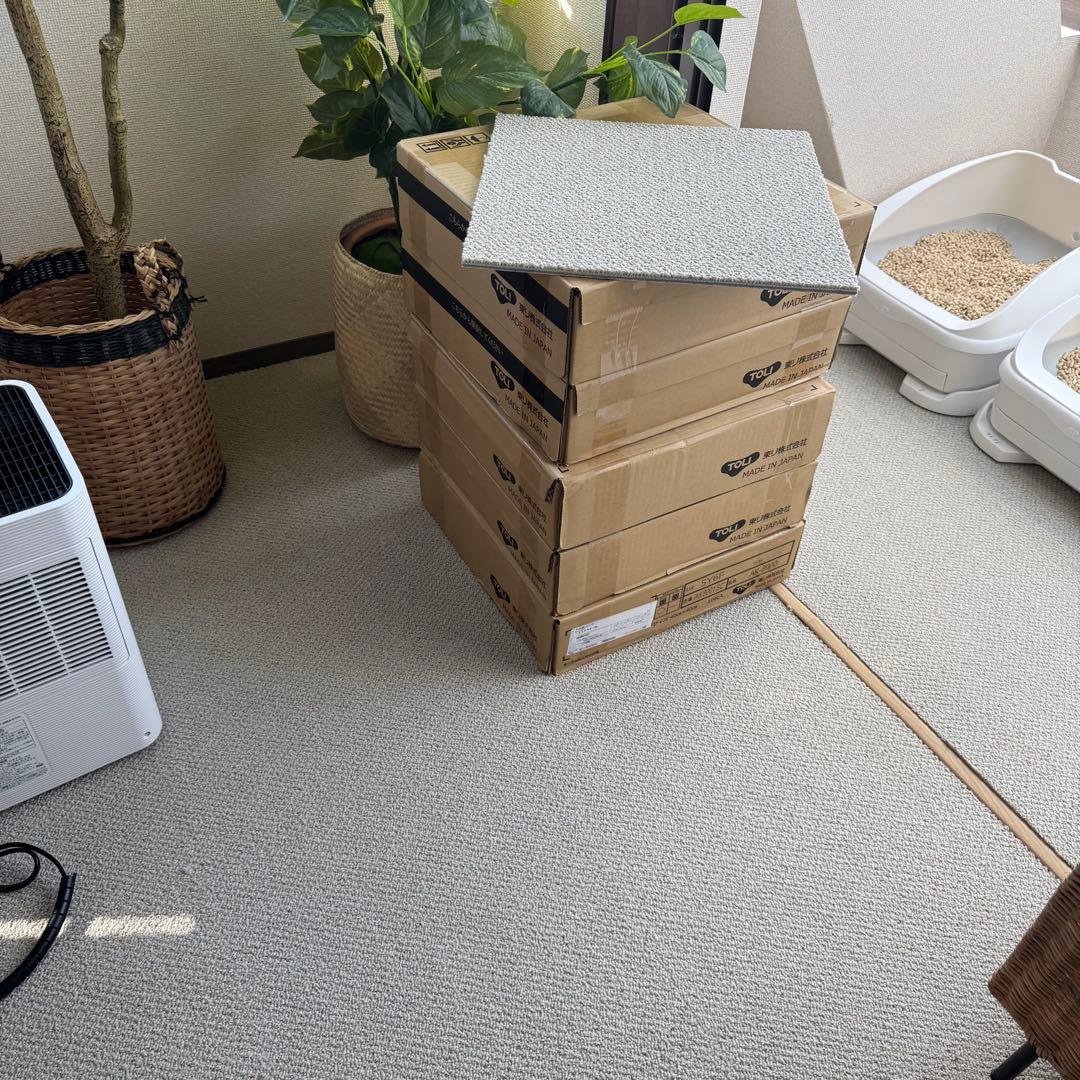 新品 東リ タイルカーペット 40cm×40cm 50枚 りねん色 防音 防ダニ