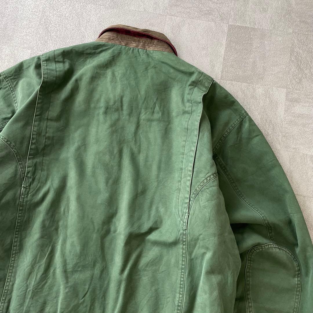 90s LANDS’END Leather Collar Hunting XL