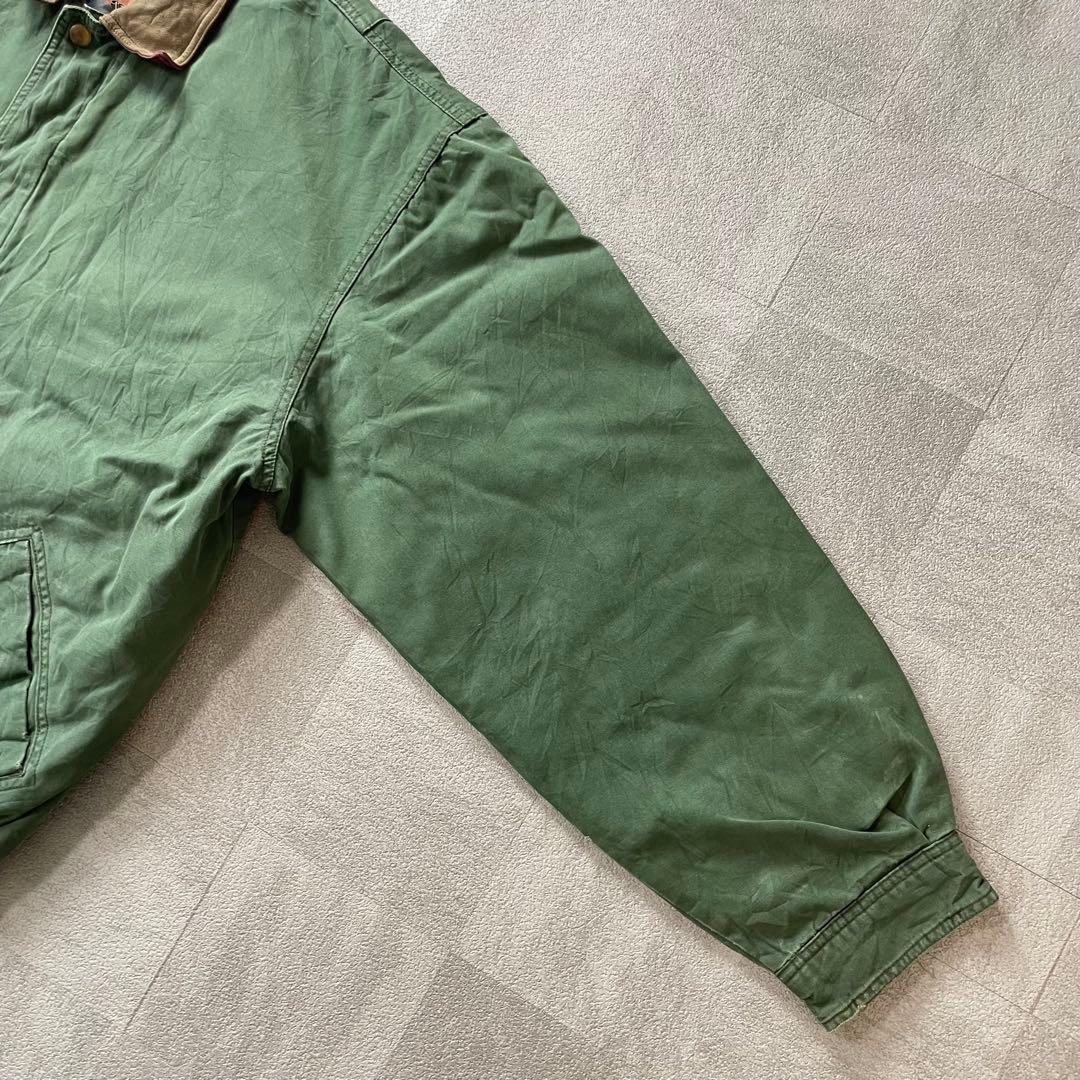 90s LANDS’END Leather Collar Hunting XL