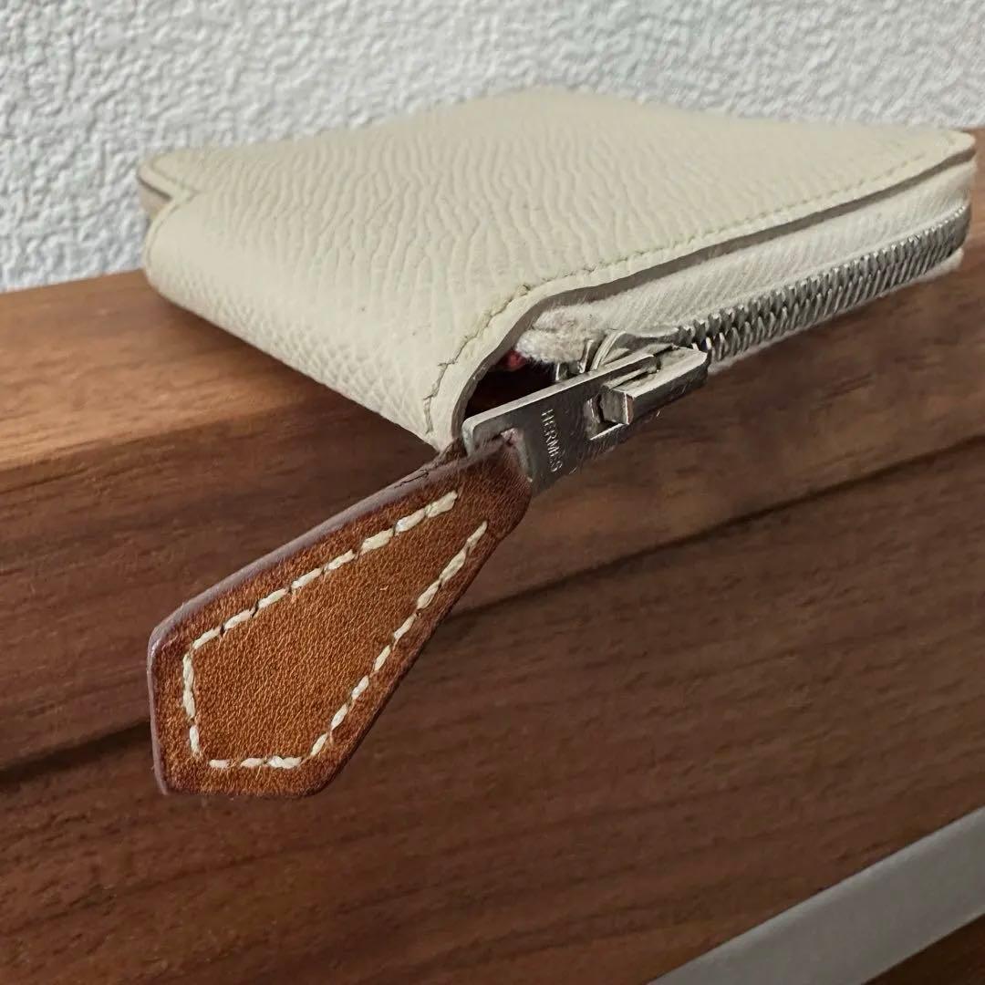 エルメス アザップコンパクトミニ シルクイン 財布 箱付き A刻印