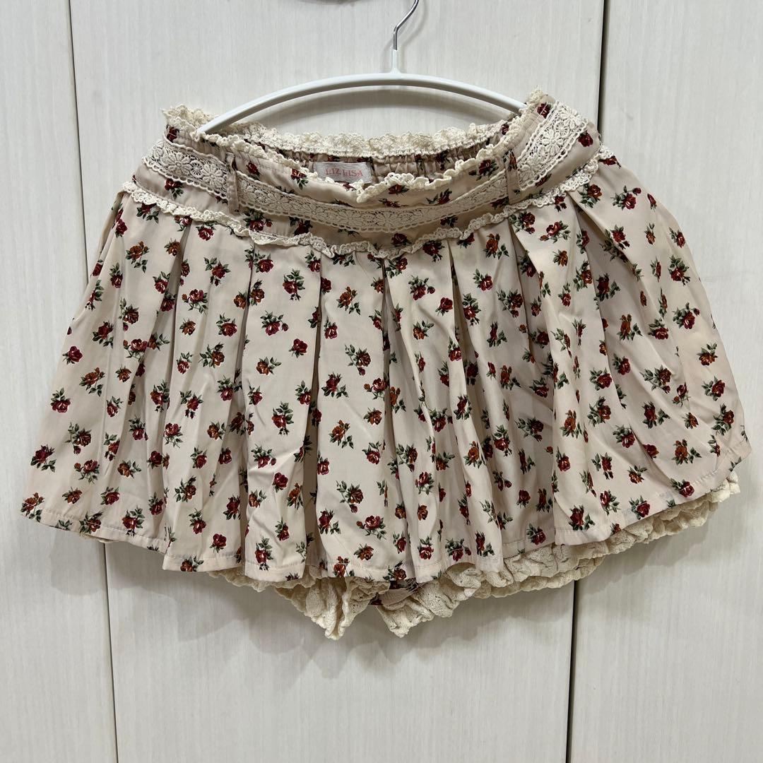 激レア LIZLISA 花柄 ベルト付き キュロット y2k 姫ギャル 森ガール