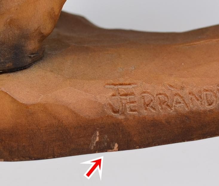 雨の中を走る　ANRI　サラケイ　木彫り人形　イタリア　高さ26ｃｍ　レア