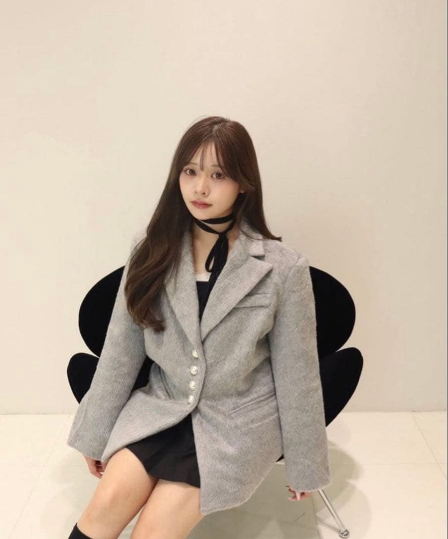 pellsiana シャギージャケット グレー