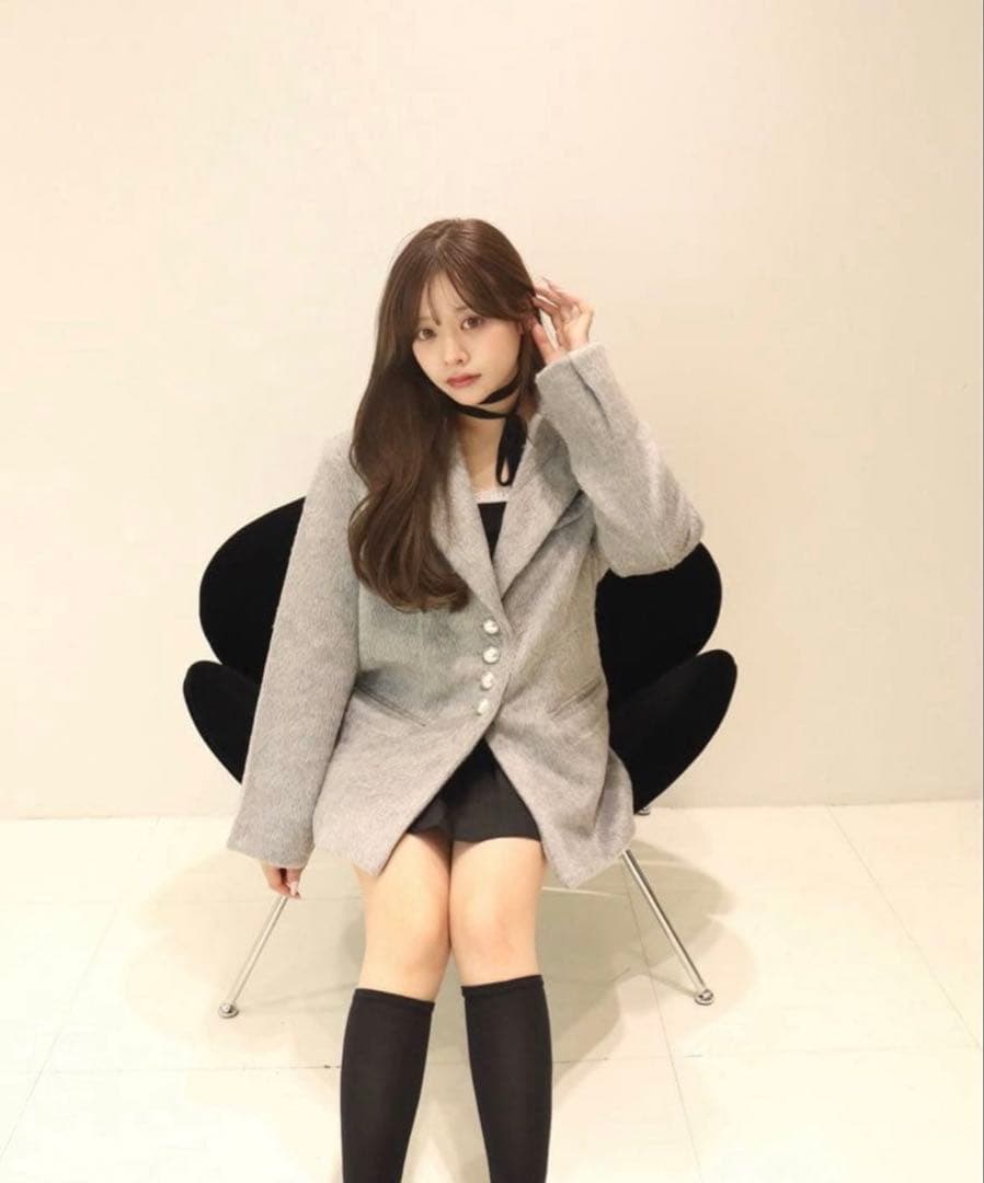 pellsiana シャギージャケット グレー