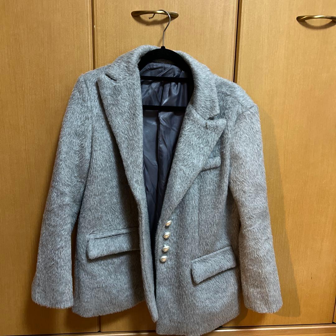 pellsiana シャギージャケット グレー