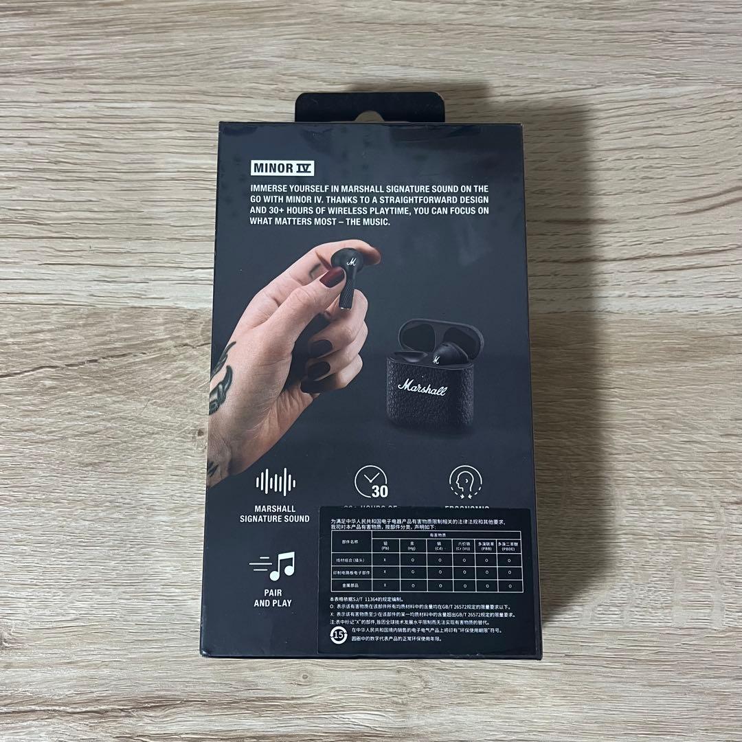 [値下げ中] 未開封Marshall Minor IV ワイヤレスイヤホン