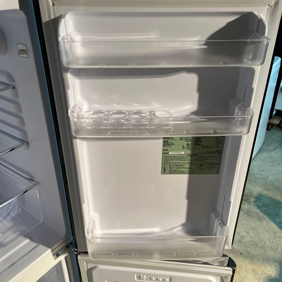 【美品】札幌発　アイリスオーヤマ　レトロ　冷凍冷蔵庫PRR-142D ブラック