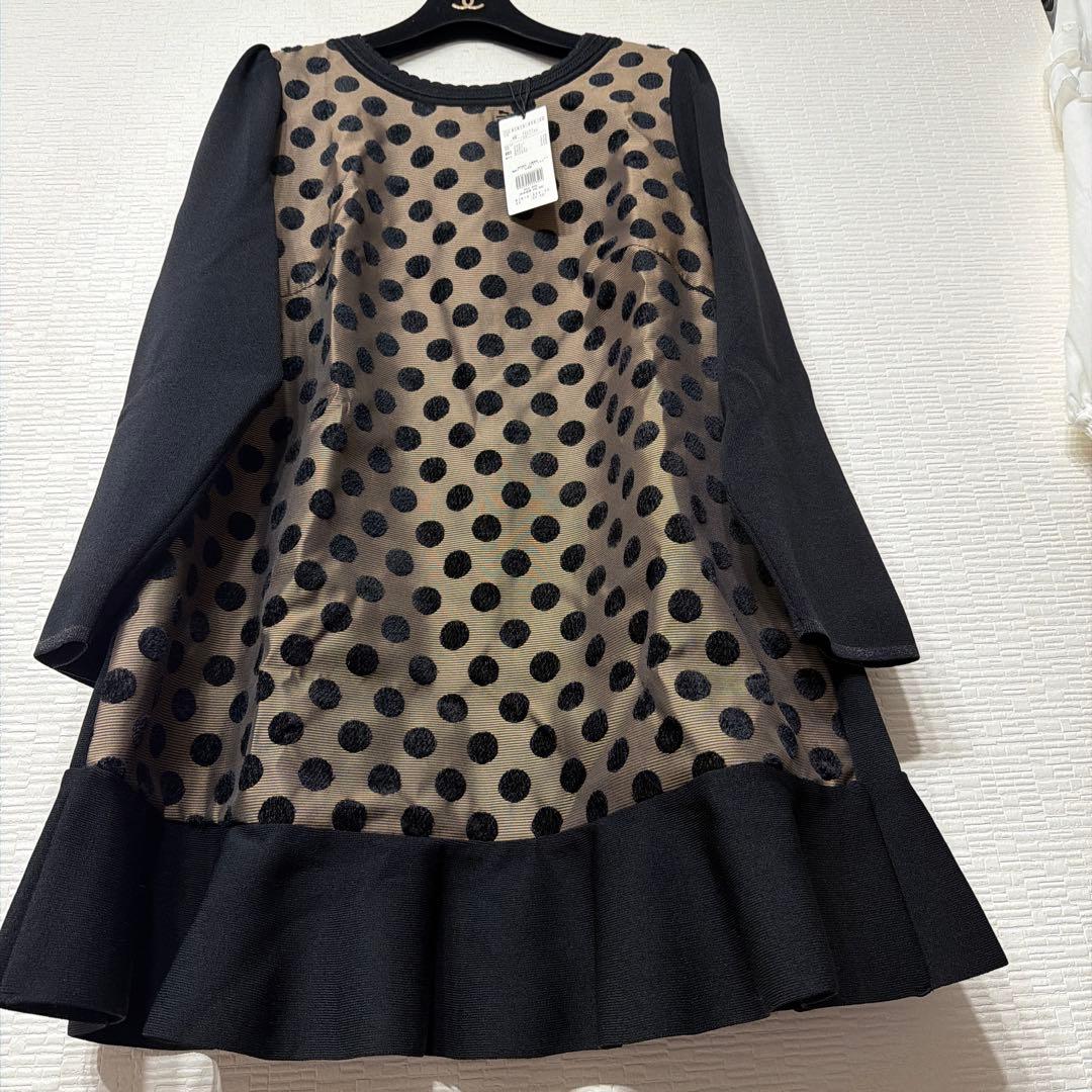 tobechicタグ付新品未使用ドット柄長袖チュニック ★size44★