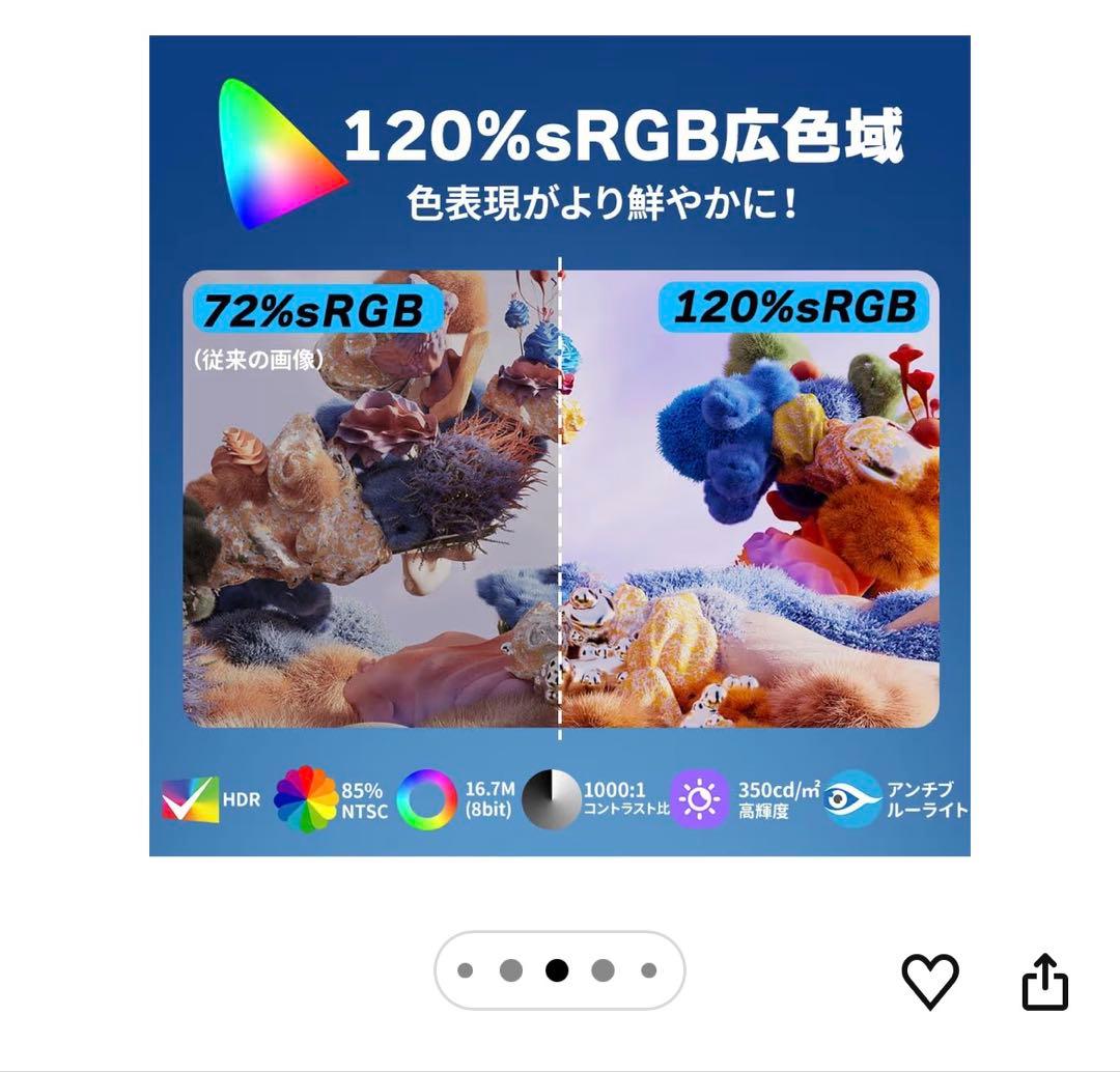 cocopar PCモニター 24.5インチ 白　HG-245HW