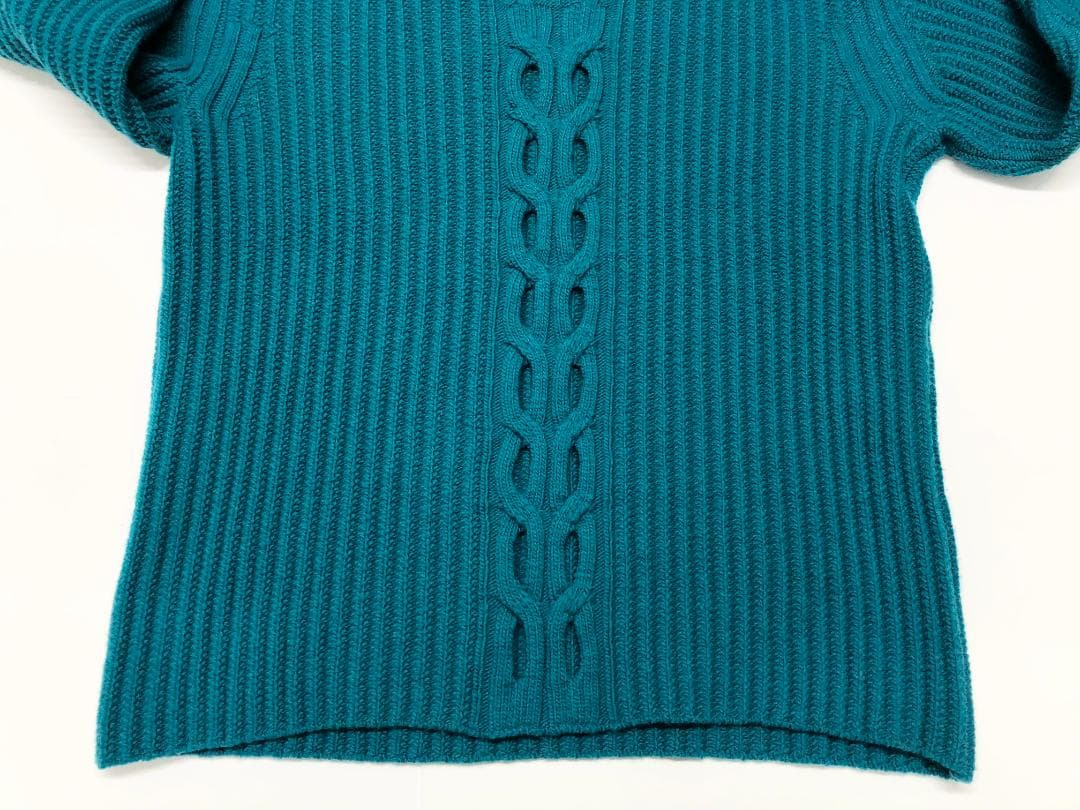 ○★新品未使用　NVRFRGT　Vネックセーター　1(S相当)　ターコイズ