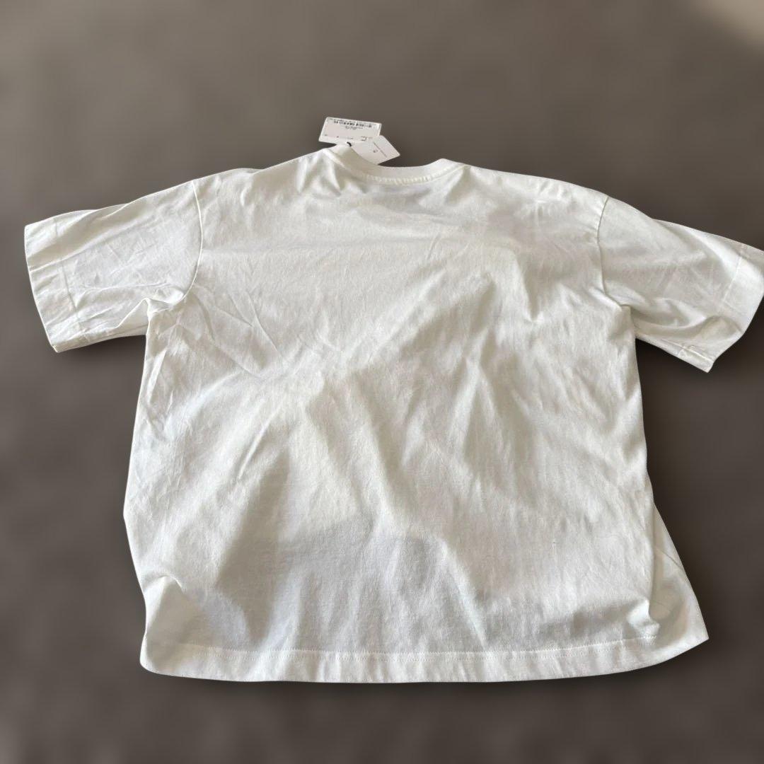 MUVEIL リボン付きホワイトTシャツ