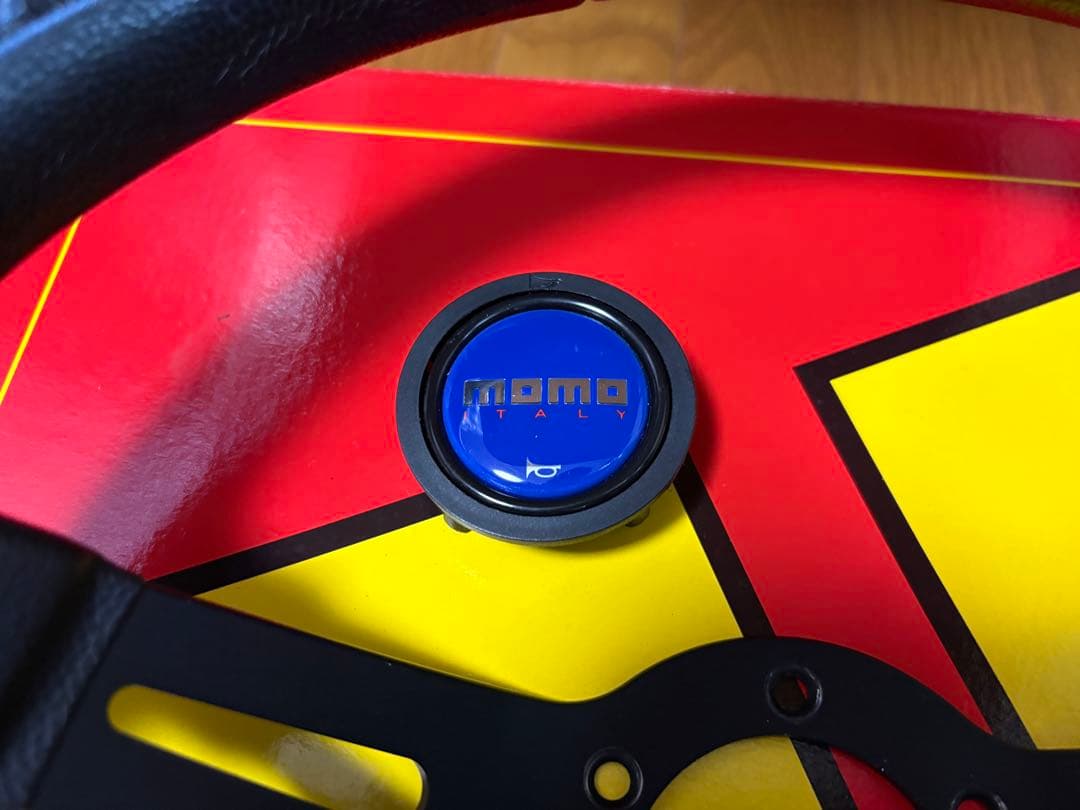 ロンベルク正規品 momo DRIFTING ステアリング 黒/青 33φ