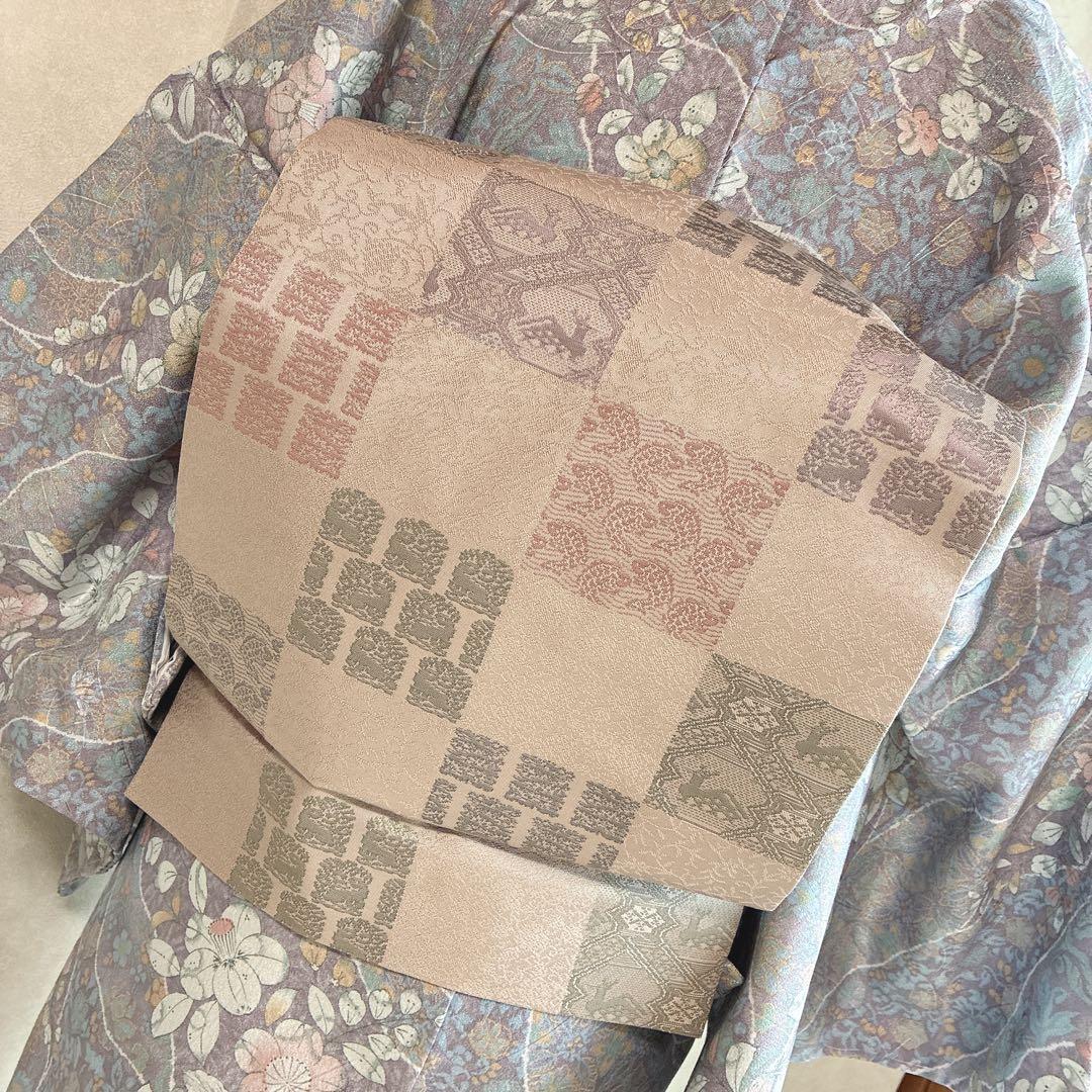 小紋　フルセット　着物　辻ヶ花　洗える着物　大人やさしさ　しつけ糸付き　G8