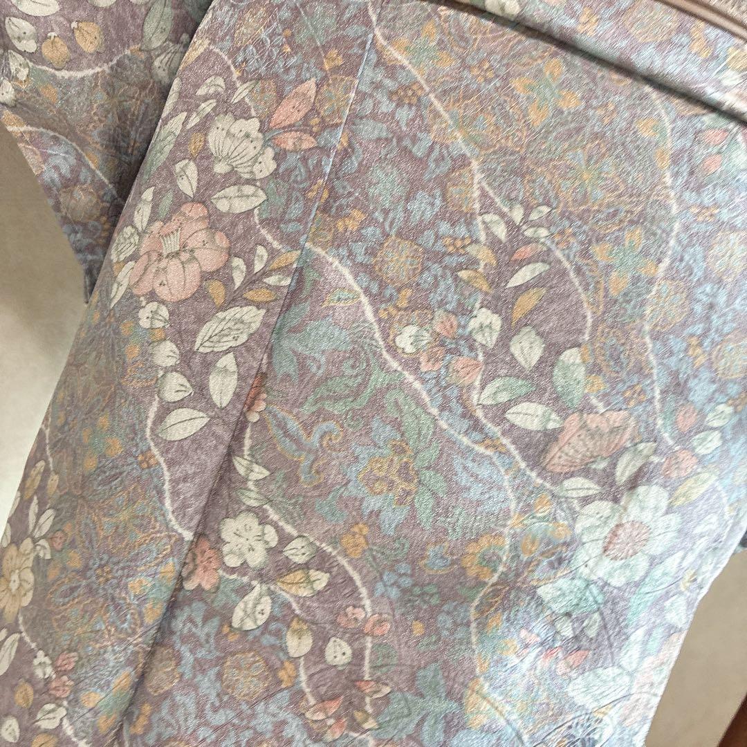 小紋　フルセット　着物　辻ヶ花　洗える着物　大人やさしさ　しつけ糸付き　G8