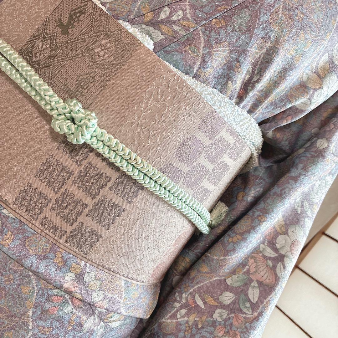 小紋　フルセット　着物　辻ヶ花　洗える着物　大人やさしさ　しつけ糸付き　G8