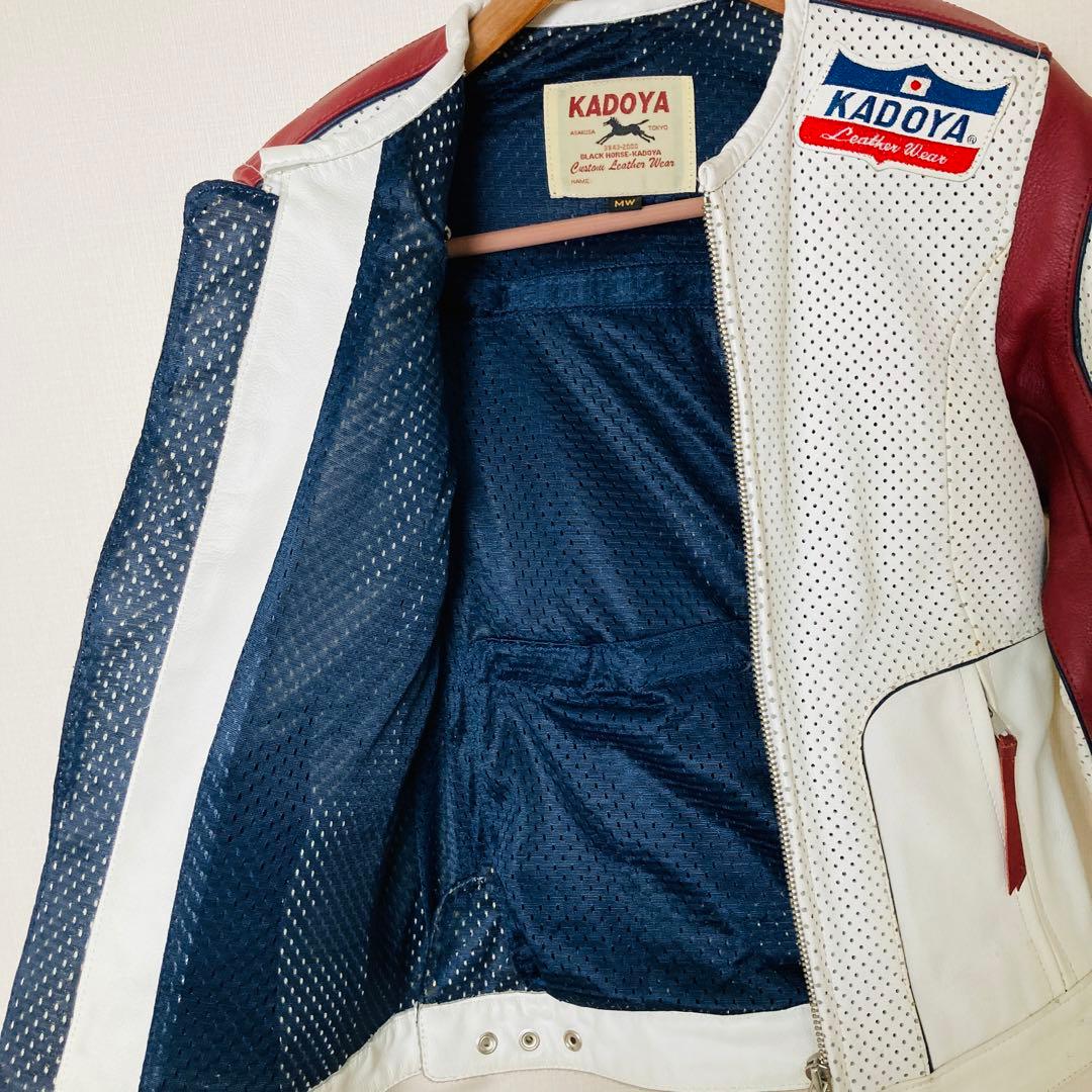 KADOYA カドヤ パンチングレザー ライダース ジャケット