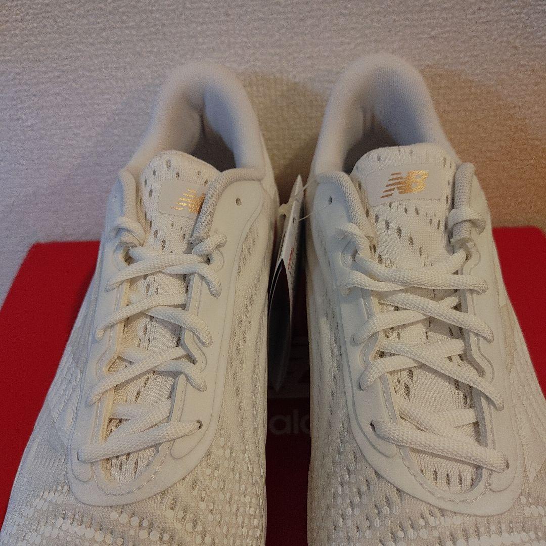 ニューバランス　野球　スパイク 金具　27.5センチ　ホワイト 高校野球対応