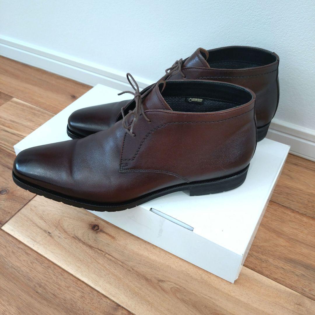 ✨️美品GORE-TEX チャッカブーツ ビジネスブラウン レザ ドレスシューズ