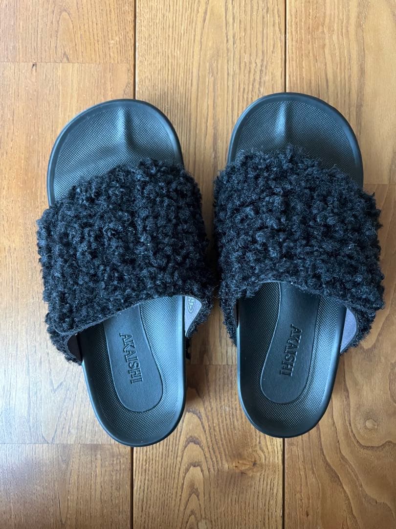 AKAISH I 別注　アーチフィッター 601 ボア　サンダル　くろねこ　L