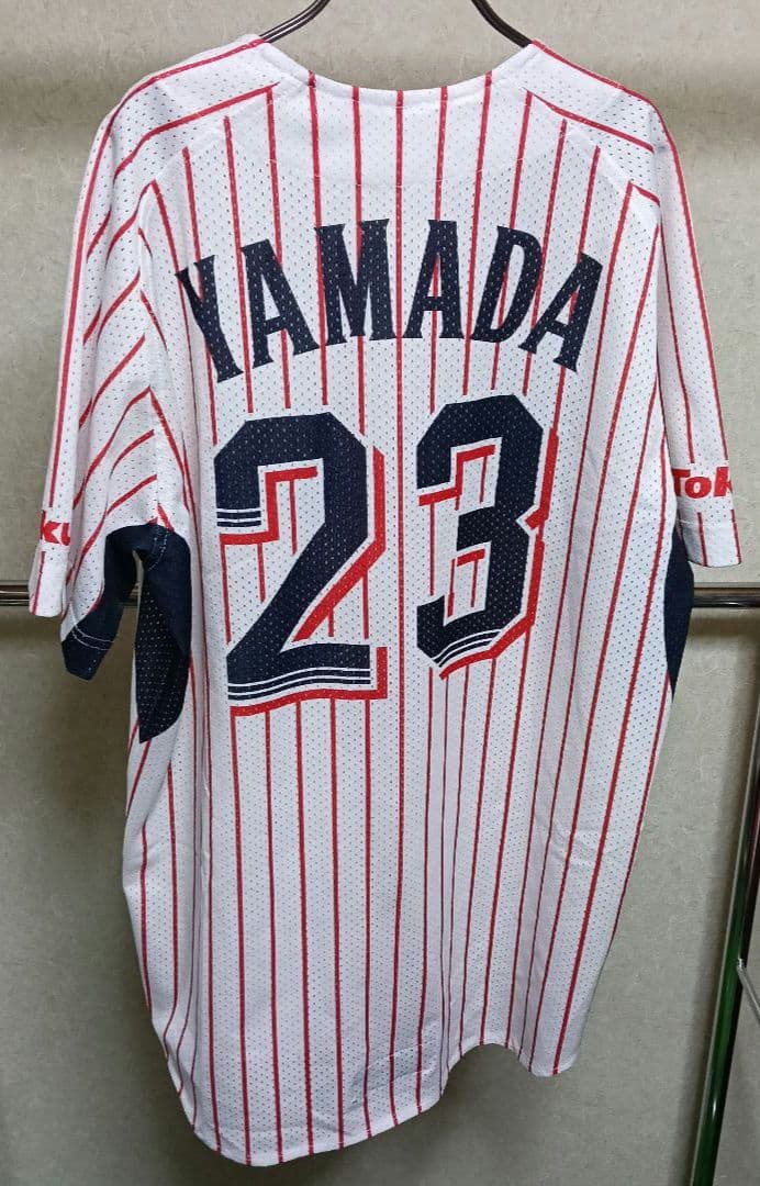 【ZETT製/極美品】ヤクルトスワローズ 山田哲人 ユニフォーム フリーサイズ
