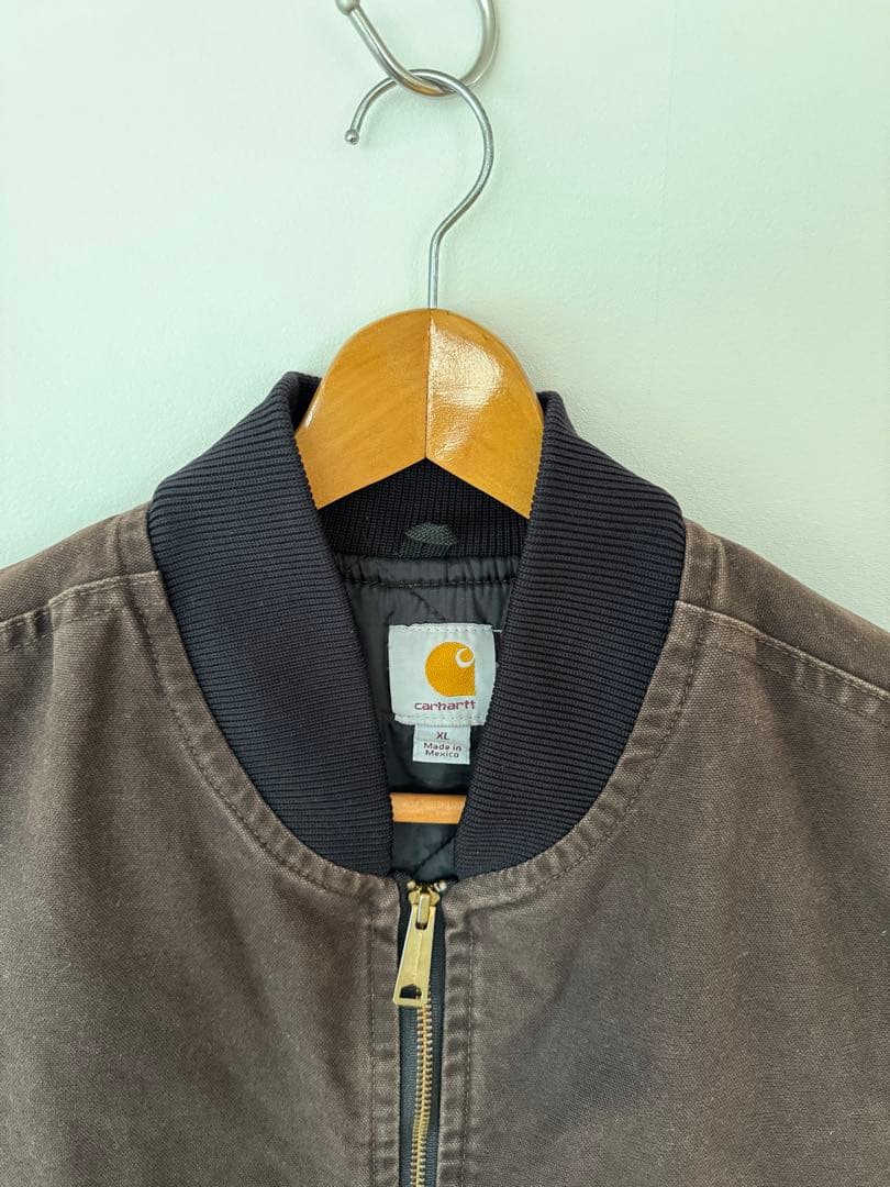【大人気】良品 カーハート ダックベスト XL ダークブラウン ヴィンテージ